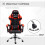 Vinsetto Silla Gaming Rojo 63 x 67 x 130 cm 6