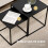 Homcom Mesas de Café Negro 40 x 40 x 40 cm 10