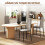 Homcom Sillas de Comedor Gris 41 x 50 x 97 cm 4
