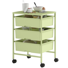 Carrito de Almacenamiento Verde 40.8 x 33.5 x 60.5 cm