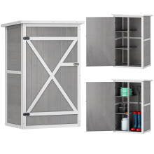 Caseta para Jardín Gris 76 x 56 x 115 cm