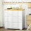 Homcom Cómoda para Dormitorio Blanco 70 x 37 x 75 cm 4