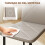 Homcom Sillas de Comedor Gris 41 x 50 x 97 cm 5