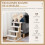 PawHut Escalera para Gato Blanco 60 x 40 x 64 cm 3