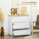 Homcom Cómoda para Dormitorio Blanco 70 x 37 x 75 cm 5