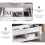 Homcom Mesa de Centro Elevable Blanco 105 x 50 x 49 cm 5