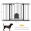 PawHut Barrera de Seguridad Negro 131 x 2 x 76 cm 3