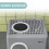 PawHut Arenero para Gato Gris 52 x 41 x 38.5 cm 6