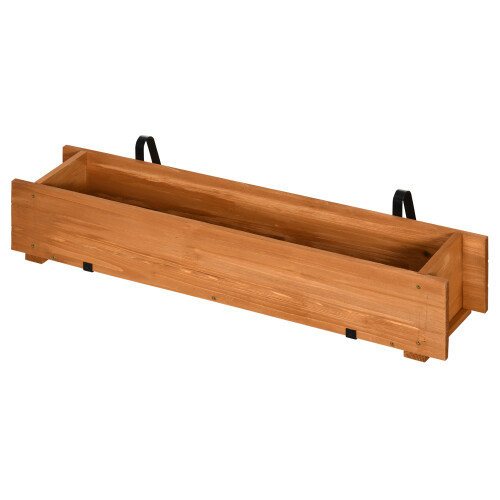 Outsunny Arriate de Madera Marrón 91 x 18 x 16.5 cm