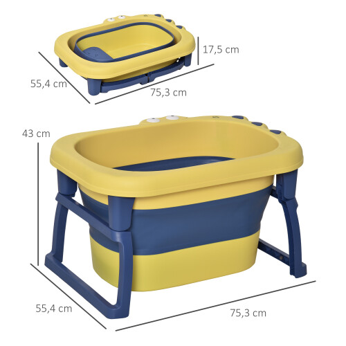 Homcom Bañera para Bebé Bicolor 75.3 x 55.4 x 43 cm 2