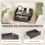 Homcom Mesitas de Noche Negro 40 x 30 x 19.5 cm 6