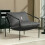 Homcom Butaca de Salón Gris 74.5 x 75 x 77 cm 2