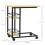 Homcom Mesa Auxiliar Móvil Marrón 60 x 34.5 x 64.5 cm 4