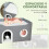 PawHut Casa para Gato Gris 60 x 40 x 34 cm 6