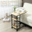 Homcom Mesa Auxiliar Móvil Marrón 60 x 34.5 x 64.5 cm 6