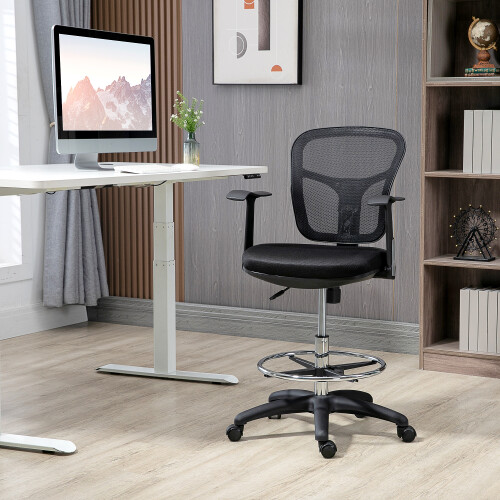 Vinsetto Silla de Escritorio Negro 59 x 59 x 115 cm 1