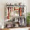 Homcom HOMCOM Open Portable Wardrobe, Clothes Rack with 8 Shelves, Light Grey 1