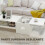 Homcom Mesa de Centro Blanco 110 x 52 x 36 cm 4