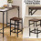 Homcom Muebles de Bar Marrón 100 x 60 x 88 cm 5