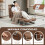 Homcom Sofá Cama Individual Marrón 65 x 69 x 80 cm 6