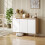 Homcom Aparador Marrón 107 x 35 x 76.5 cm 2
