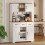 Homcom Alacena de Cocina Blanco 100 x 38 x 172 cm 2