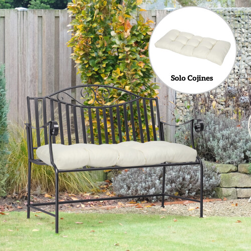 Outsunny Cojín para Banco Beige 110 x 48 x 8 cm 1