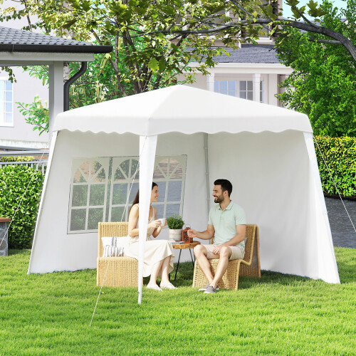 Outsunny Carpa Plegable Blanco 289 x 289 x 250 cm 1