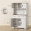 Homcom Alacena de Cocina Blanco 100 x 38 x 172 cm 3
