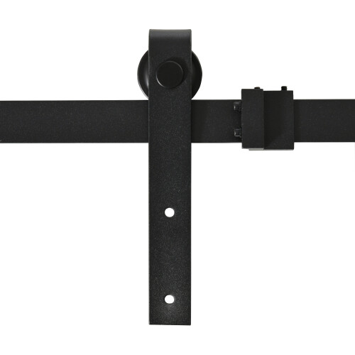 Homcom Herraje para Puerta Negro 200 x 0.4 x 18 cm 1