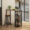 Homcom Mesa Alta Bar Marrón 120 x 40 x 105 cm 2