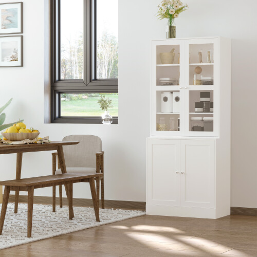 Homcom Armario de Libro Blanco 76 x 40 x 178.5 cm 1
