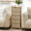 Homcom Cómoda de Tela Beige 33 x 29 x 85 cm 4