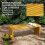 Outsunny Banco de Jardín Marrón 110 x 30 x 45 cm 5