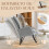 Homcom Silla Mecedora Gris 71 x 98.5 x 97 cm 4