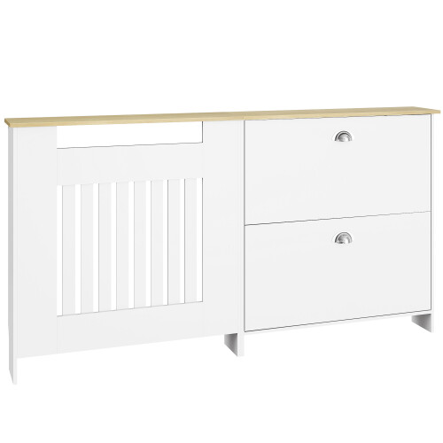 Homcom Cubre Radiadore Blanco 152 x 19 x 81 cm