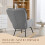 Homcom Silla Mecedora Gris 71 x 98.5 x 97 cm 5