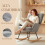 Homcom Silla Mecedora Gris 71 x 98.5 x 97 cm 6
