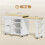 Homcom Isla de Cocina Blanco 189.2 x 50 x 87.8 cm 2