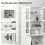 Homcom Armario de Libro Blanco 76 x 40 x 178.5 cm 6