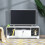 Homcom Mueble de TV Blanco 120 x 30 x 41 cm 2