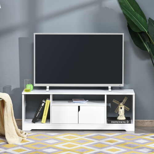 Homcom Mueble de TV Blanco 120 x 30 x 41 cm 1