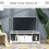 Homcom Mueble de TV Blanco 120 x 30 x 41 cm 4