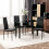Homcom Sillas de Comedor Negro 41 x 50 x 97 cm 2
