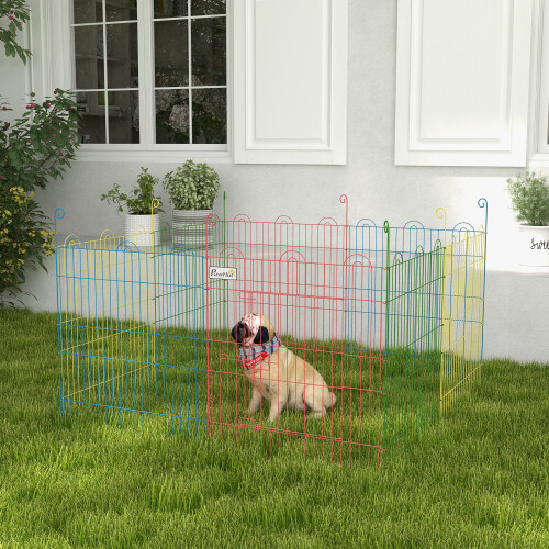 PawHut Parque para Perro Multicolor 156 x 156 x 60 cm 1