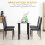 Homcom Sillas de Comedor Negro 41 x 50 x 97 cm 4