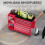 Homcom Carro de Herramienta Rojo 96 x 33.5 x 75 cm 6