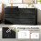 Homcom Cómoda para Dormitorio Negro 140 x 40 x 71 cm 4