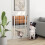 PawHut Barrera Seguridad Perro Blanco 80 x 4 x 91.4 cm 2