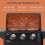 Outsunny Barbacoa de Ga Negro 121 x 55 x 109 cm 5